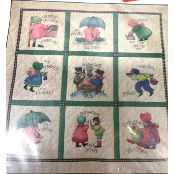 Nursery Rhyme Crayon Quilt Pattern 32.5" X 32.5" By Betty Alderman Designs - Picture 1 of 3